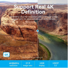 Кабель HDMI M - M, 8.0 м, V2.0, 4K 60Гц Aluminum alloy синій Vention