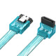 Кабель SATA 3.0 7pin, F/F, 0.5 м, L-конектор, Blue Vention