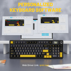 Клавіатура ігрова механічна Attack Shark X98 Pro 99кл. RGB, Wireless, TFT disp., Star Black