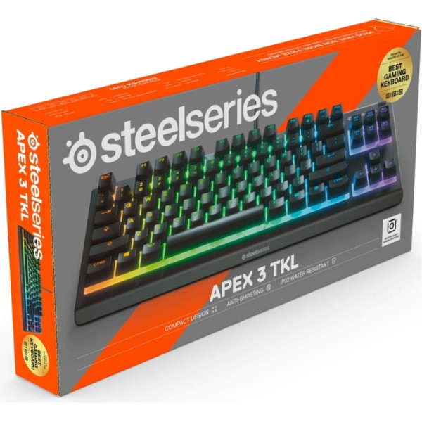 Клавіатура ігрова SteelSeries Apex 3 TKL UA Whisper keys RGB