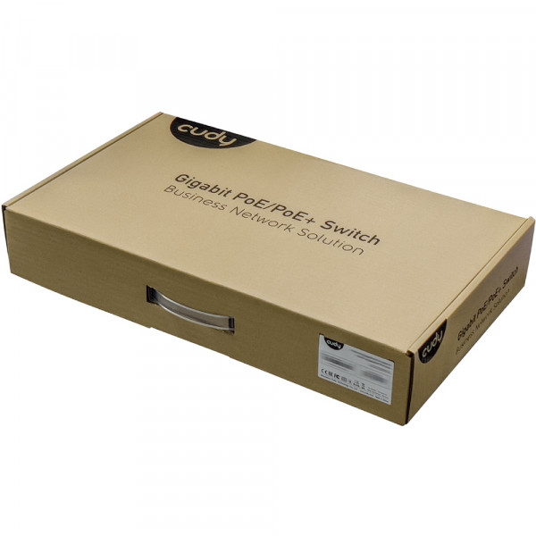 Комутатор Cudy GS1020PS2, 16-Port Gigabit PoE+ Switch with 2 Gigabit SFP ports 200W