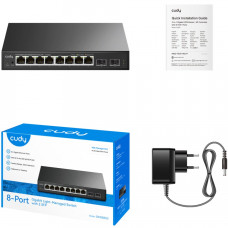 Комутатор Cudy GS108ES2, 8 портовий Gigabit Light-Managet with 2SFP Switch