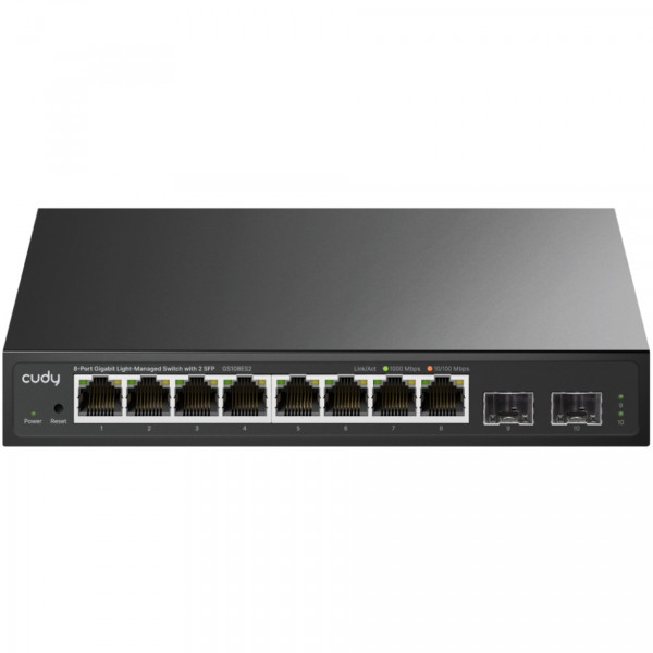 Комутатор Cudy GS108ES2, 8 портовий Gigabit Light-Managet with 2SFP Switch