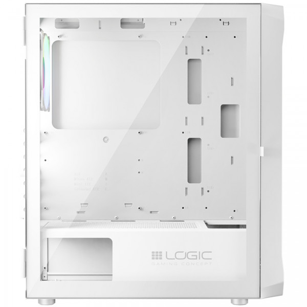 Корпус LogicConcept PORTOS MESH+GLASS ARGB fans 4x120mm WHITE без БЖ ATX