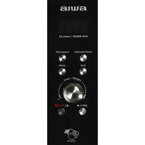 Мікрохвильова піч AIWA NAMICOOK CRYSTAL23 MW-230DG/BK 23л/ 800Вт/ гриль/ Child LOCK//чорна