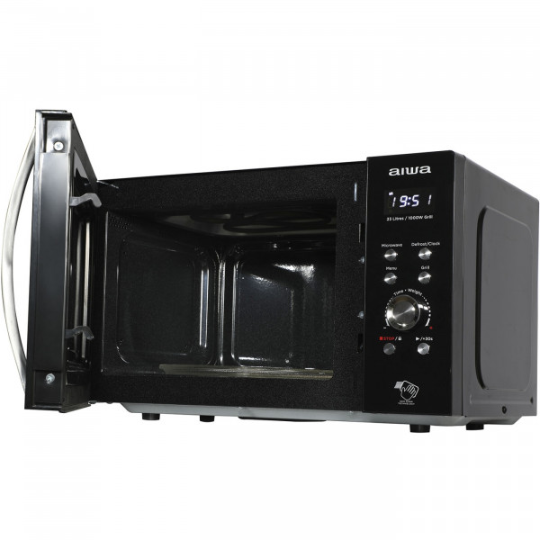 Мікрохвильова піч AIWA NAMICOOK CRYSTAL23 MW-230DG/BK 23л/ 800Вт/ гриль/ Child LOCK//чорна