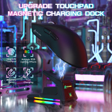 Мишка Attack Shark X1, Wireless/Bluetooth, 40000dpi. (PAW3395PRO), 6кн., Black