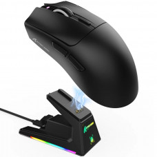 Мишка Attack Shark X1, Wireless/Bluetooth, 40000dpi. (PAW3395PRO), 6кн., Black
