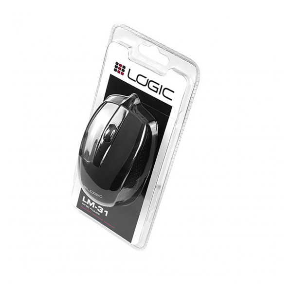 Мишка LogicConcept LM-31, бездротова, 1200dpi, 3кн., USB, чорна