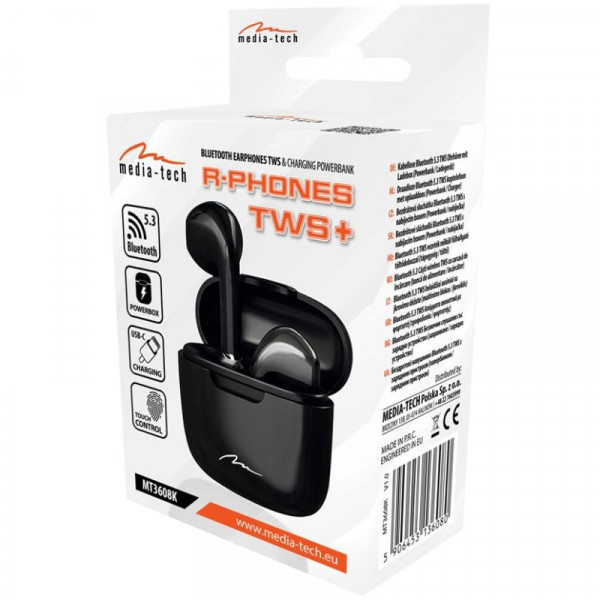 Навушники TWS Media-Tech R-PHONES Black