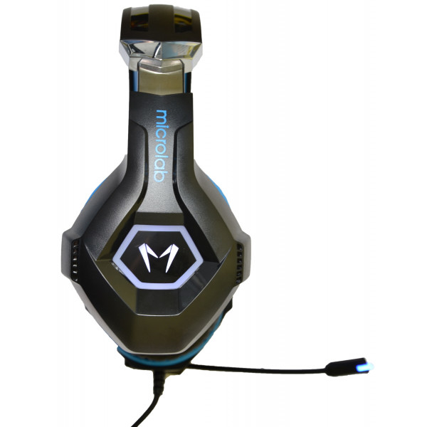 Навушники з мікрофоном Microlab G7 black+blue
