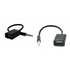 Перехідник Audio USB для iPod Shuffle Jack TRRS M -> USB AF, чорний