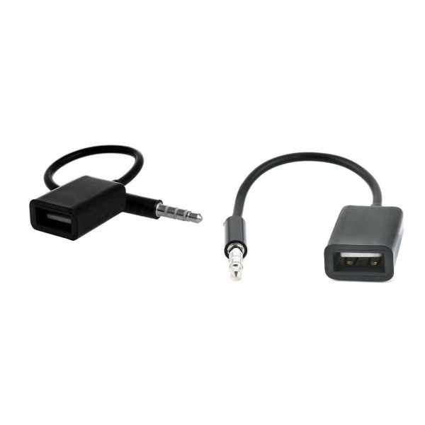Перехідник Audio USB для iPod Shuffle Jack TRRS M -> USB AF, чорний