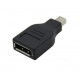 Перехідник mini DisplayPort M -> DisplayPort F, чорний