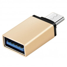 Перехідник Type-C -> USB 3.1 (OTG) OEM, Gold