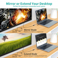 Перехідник USB 3.1 Type-C -> Displayport F 4K 60Hz Choetech cірий