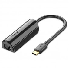 Перехідник USB 3.1 Type-C -> Ethernet RJ45 100Mb Vention чорний