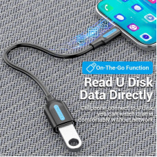 Перехідник USB 3.1 Type-C -> USB AF (OTG), 0.15 m PVC Vention чорний