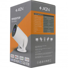 Проєктор AGN HY300A LED projector HD 100AL 16:9 RK3326 1G/8G Android 9 HDMI WiFi BT білий