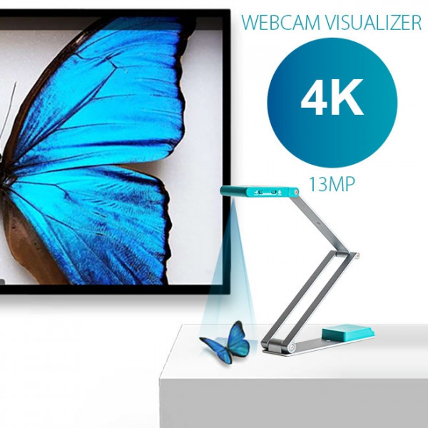 Сканер A3 Canon IRIScan Visualizer 7 (13MP 4K UltraHD MIC 4-in-1 USB книжковий блакитний)
