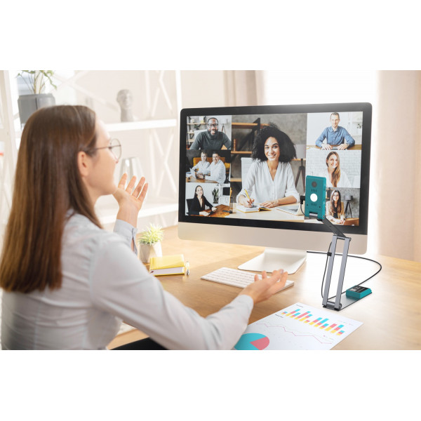 Сканер A3 Canon IRIScan Visualizer 7 (13MP 4K UltraHD MIC 4-in-1 USB книжковий блакитний)