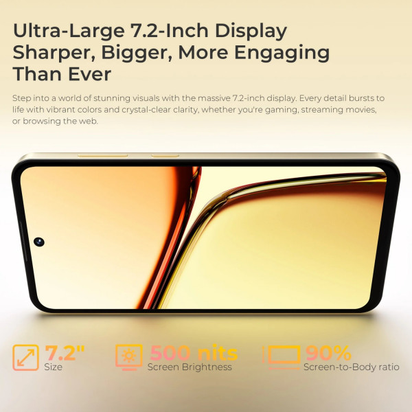 Смартфон Oukitel C69 7.2" HD+ /8GB/512GB/ T606 /6000mAh/ 64+8Мп/ NFC Gold