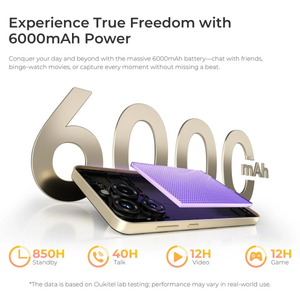 Смартфон Oukitel C69 7.2" HD+ /8GB/512GB/ T606 /6000mAh/ 64+8Мп/ NFC Gold