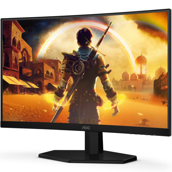 TFT 23.6" AOC C24G42E, VA, 180Гц, вигнутий, 2хHDMI, DP, колонки, чорно-червоний