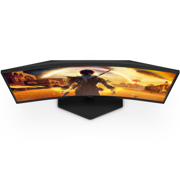 TFT 23.6" AOC C24G42E, VA, 180Гц, вигнутий, 2хHDMI, DP, колонки, чорно-червоний