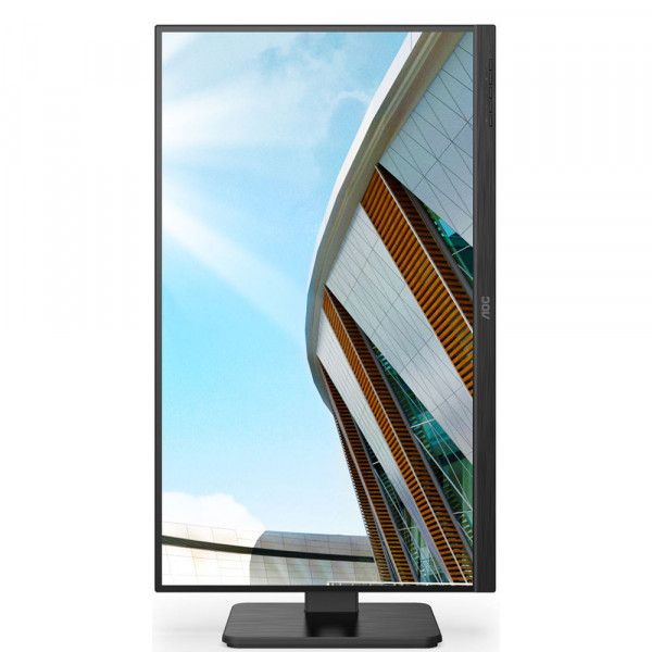 TFT 27" AOC U27P2CA, IPS 4K UHD, 4ms, HDMIx2, DP, USB hub, USB-C, HAS, Pivot, колонки, чорний