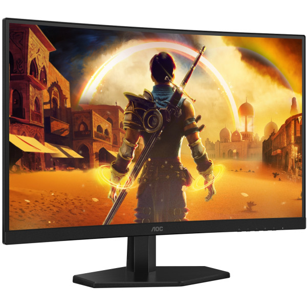 TFT 27" AOC C27G42E, VA, 180Гц, вигнутий, 2хHDMI, DP, колонки, чорно-червоний