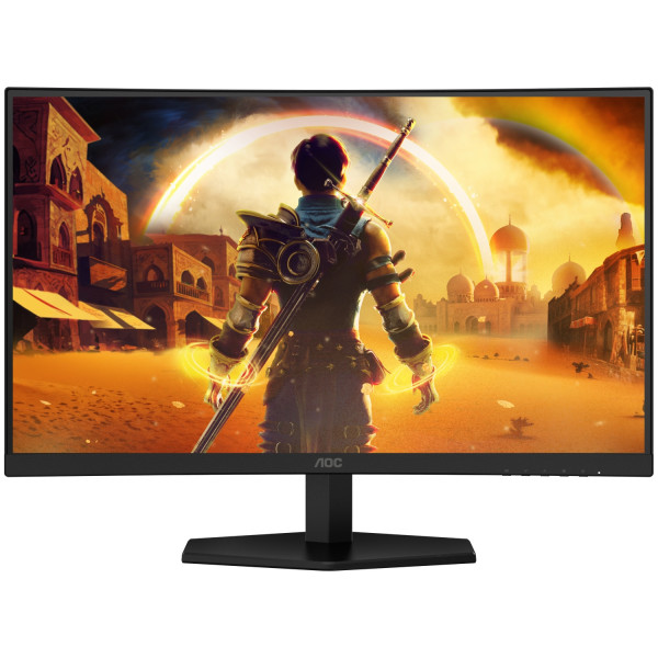 TFT 27" AOC C27G42E, VA, 180Гц, вигнутий, 2хHDMI, DP, колонки, чорно-червоний