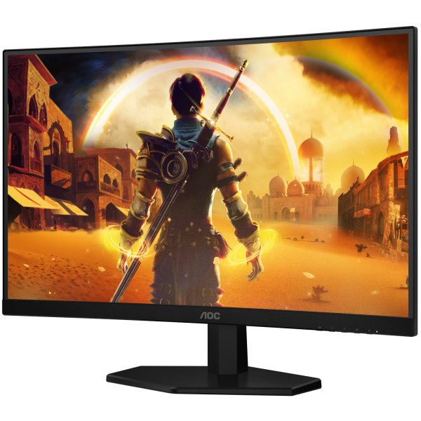 TFT 27" AOC C27G42E, VA, 180Гц, вигнутий, 2хHDMI, DP, колонки, чорно-червоний