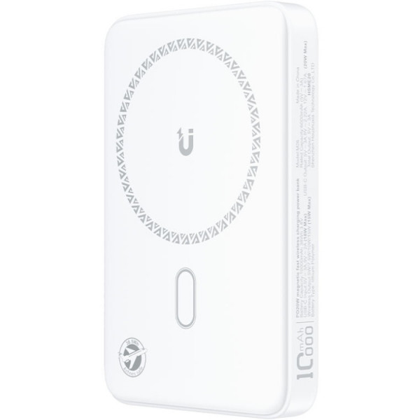 УМБ Acefast Magnetic Wireless 10000mAh 20W PD,QC 3.0, QI 15W, ультра тонкий, M26 White