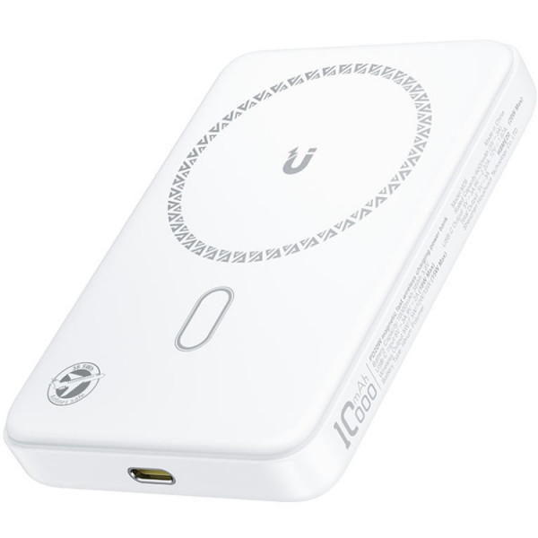 УМБ Acefast Magnetic Wireless 10000mAh 20W PD,QC 3.0, QI 15W, ультра тонкий, M26 White