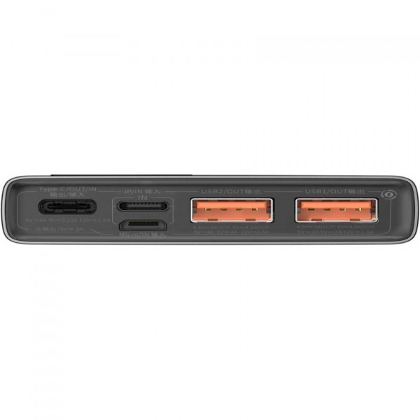 УМБ Baseus Adaman 10000mAh 22,5W, Micro USB, 2xUSB,2xType-C PD,QC3.0,black