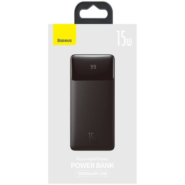 УМБ Baseus Bipow 10000mAh 15W, MicroUSB, 2xUSB,1xType-C PD Black