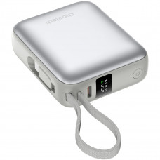 УМБ Choetech 10000mAh 35W PD3.0 USB-C In/Out, LED Display, with buid-in type-C cabel сіра