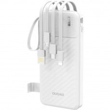 УМБ Dudao 10000mAh K11 10W USB-A,USB-C,microUSB, with USB-A/USB-C/Lightning/MicroUSB cables White