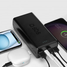 УМБ SBS 30000mAh 20W PD,QC, 2xUSB-A, 2xUSB-C Black