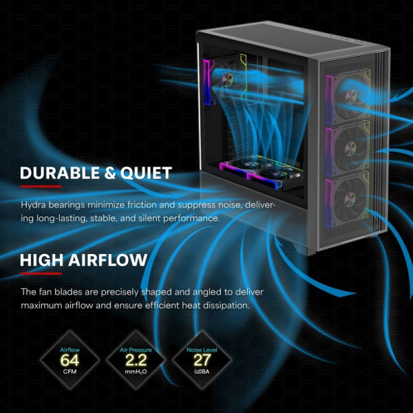 Вентилятор для корпуса 120mm*3 Xilence GAMING XPF360.ARGB PWM