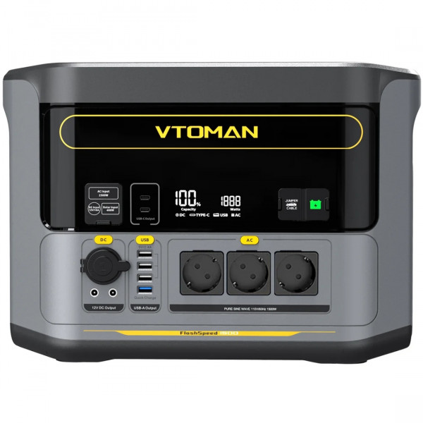 Зарядна станція Vtoman FlashSpeed 1500 PB-58 (1548 Вт/г) + Extra Battery PB-81 1548 Вт/г LiFePo4