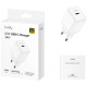 Зарядний пристрій 1xUSB 20W, (GaN, 1хUSB-C, QC+PD 3.0, вилка ЄС, для iPhone серії 12 та новіших мод.