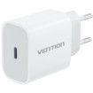 Зарядний пристрій 1xUSB-C 20W + USB-C to Lightning cable М-М White Vention