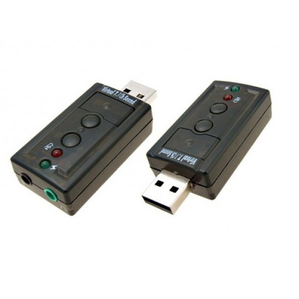 Звукова карта USB AUX jack, 2*TRS (Mic + Ear), Virtual 7.1 Channel, RTL