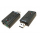 Звукова карта USB AUX jack, 2*TRS (Mic + Ear), Virtual 7.1 Channel, RTL