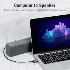 Звукова карта USB AUX jack, TRRS Metal (OMTP-CTIA) Vention сіра