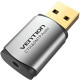 Звукова карта USB AUX jack, TRRS Metal (OMTP-CTIA) Vention сіра