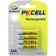 Акумулятор AAA 600mAh, 1.2V Ni-MH, rechargeable battery, PKCELL, 4pcs/card