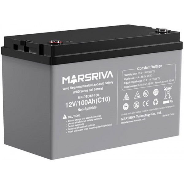 Акумуляторна батарея Marsriva 12V, 100A, AGM Gel battery